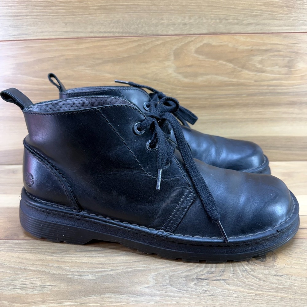 Dr Martens Reed Chukka Boot Mens 11 Black Leather Casual Modern Minimalist